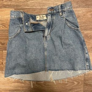 Free People Jean Skirt